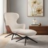 Sillón de Diseño Tapizado Estilo Contemporáneo con Reposapiés - Derta image 7