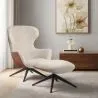 Sillón de Diseño Tapizado Estilo Contemporáneo con Reposapiés - Derta image 7