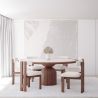 Set de Mesa de Comedor Redonda con 6 Silla de Madera - Diseño Minimalista - Ivette image 7