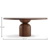 Set de Mesa de Comedor Redonda con 6 Silla de Madera - Diseño Minimalista - Ivette image 7