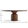 Set de Mesa de Comedor Redonda con 6 Silla de Madera - Diseño Minimalista - Ivette image 7