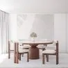 Set de Mesa de Comedor Redonda con 6 Silla de Madera - Diseño Minimalista - Ivette image 7