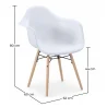 Silla de Comedor Diseño Escandinavo - Patas de Madera - Nordika image 7