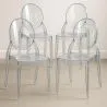 Pack de 4 Sillas de comedor Transparente - Estilo Victoria  image 7