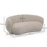 Sofá de Diseño Curvo Estilo Contemporáneo Tapizado en Chenille - Curvy image 7