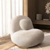 Sillón de Diseño Curvo Estilo Contemporáneo Tapizado en Chenille - Larry image 7