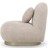 Sillón de Diseño Curvo Estilo Contemporáneo Tapizado en Chenille - Larry image 7