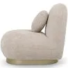 Sillón de Diseño Curvo Estilo Contemporáneo Tapizado en Chenille - Larry image 7