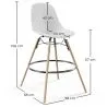 Taburete de bar - Diseño Escandinavo - Patas de Madera - Skögur image 7