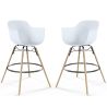 Taburete de Bar - Diseño Escandinavo - Patas de Madera - Pack de 2 - Nordika image 7