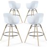 Taburete de Bar - Diseño Escandinavo - Patas de Madera - Pack de 4 - Nordika image 7
