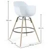 Taburete de Bar - Diseño Escandinavo - Patas de Madera - Pack de 4 - Nordika image 7