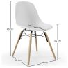 Silla de Comedor - Diseño Escandinavo - Patas de Madera - Pack de 4 - Skögur image 7
