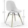 Silla de Comedor - Diseño Escandinavo - Patas de Madera - Pack de 4 - Skögur image 7