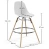 Taburetes de Bar - Diseño Escandinavo - Patas de Madera - Pack de 4 - Skögur image 7