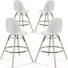 Taburetes de Bar - Diseño Escandinavo - Patas de Madera - Pack de 4 - Skögur image 7