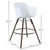Taburetes de Bar - Diseño Escandinavo - Patas de Madera Oscura - Pack de 2 - Nordika image 7