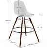 Taburetes de Bar - Diseño Escandinavo - Patas de Madera Oscura - Pack de 2 - Skögur image 7