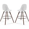 Taburetes de Bar - Diseño Escandinavo - Patas de Madera Oscura - Pack de 2 - Skögur image 7