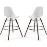 Taburetes de Bar - Diseño Escandinavo - Patas de Madera Oscura - Pack de 2 - Skögur image 7