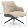 Sillón Tapizado Moderno Estilo Mid-Century - Clark image 7