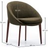 Silla de Comedor Tapizada con Patas de Madera - Diseño Moderno para Restaurantes y Hoteles de Lujo image 7