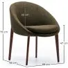Silla de Comedor Tapizada con Patas de Madera - Diseño Moderno para Restaurantes y Hoteles de Lujo image 7