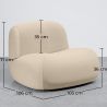 Sillón Moderno Minimalista Diseño Curvo Tapizado Terciopelo - Comodidad y Estilo Contemporáneo - Büba image 7