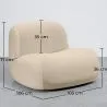 Sillón Moderno Minimalista Diseño Curvo Tapizado Terciopelo - Comodidad y Estilo Contemporáneo - Büba image 7