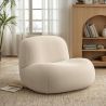 Sillón Moderno Minimalista Diseño Curvo Tapizado Terciopelo - Comodidad y Estilo Contemporáneo - Büba image 7