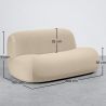 Sofá Moderno Minimalista Diseño Curvo Tapizado Terciopelo - Comodidad y Estilo Contemporáneo - Büba image 7