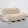 Sofá Moderno Minimalista Diseño Curvo Tapizado Terciopelo - Comodidad y Estilo Contemporáneo - Büba image 7
