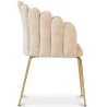 Silla de Comedor Diseño Concha Glam en Terciopelo - Patas Doradas - Shell image 7