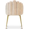 Silla de Comedor Diseño Concha Glam en Terciopelo - Patas Doradas - Shell image 7