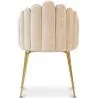 Silla de Comedor Diseño Concha Glam en Terciopelo - Patas Doradas - Shell image 7