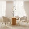Silla de Comedor Diseño Concha Glam en Terciopelo - Patas Doradas - Shell image 7