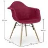 Silla de Comedor de Terciopelo - Diseño Escandinavo y Patas de Madera - Nordika image 7