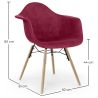 Silla de Comedor de Terciopelo - Diseño Escandinavo y Patas de Madera - Nordika image 7