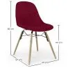 Silla de Comedor de Terciopelo - Diseño Escandinavo y Patas de Madera - Skögur image 7