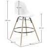 Taburete de Bar de Terciopelo - Diseño Escandinavo y Patas de Madera - Skögur image 7