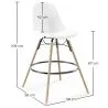 Taburete de Bar de Terciopelo - Diseño Escandinavo y Patas de Madera - Skögur image 7