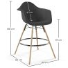 Taburete de Bar de Terciopelo - Diseño Escandinavo y Patas de Madera - Nordika image 7