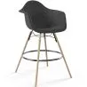 Taburete de Bar de Terciopelo - Diseño Escandinavo y Patas de Madera - Nordika image 7