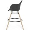 Taburete de Bar de Terciopelo - Diseño Escandinavo y Patas de Madera - Nordika image 7