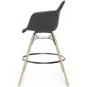 Taburete de Bar de Terciopelo - Diseño Escandinavo y Patas de Madera - Nordika image 7