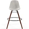 Taburete de Bar de Terciopelo - Diseño Escandinavo y Patas de Madera Oscura - Skögur image 7