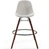 Taburete de Bar de Terciopelo - Diseño Escandinavo y Patas de Madera Oscura - Skögur image 7