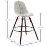 Taburete de Bar de Terciopelo - Diseño Escandinavo y Patas de Madera Oscura - Skögur image 7