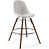 Taburete de Bar de Terciopelo - Diseño Escandinavo y Patas de Madera Oscura - Skögur image 7