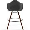 Taburete de Bar de Terciopelo - Diseño Escandinavo y Patas de Madera Oscura - Nordika image 7